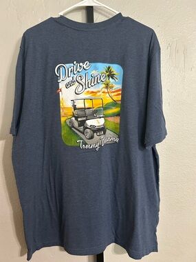 Tommy Bahama Drive and Shine Graphic Tee - Blue Mens XL